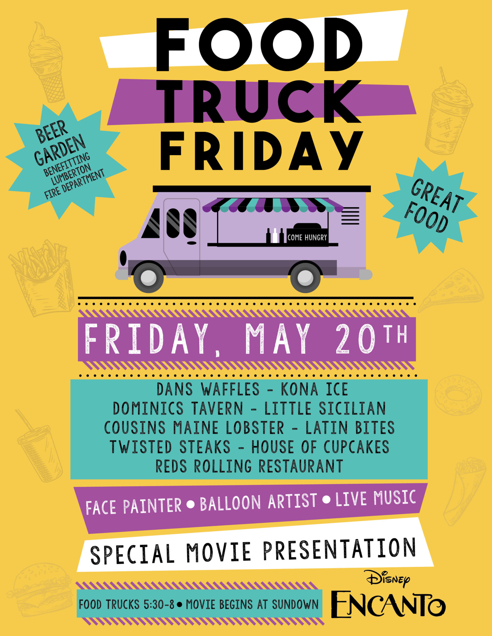 Lumberton Food Truck Event Scheduled for Friday, May 20th has been